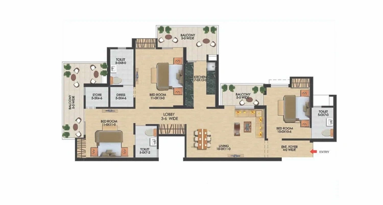 Apex Aura Greater Noida floor plan